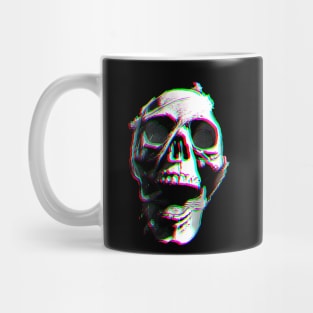 Ghost Night Spookshow Glitched Screaming Skull Mug